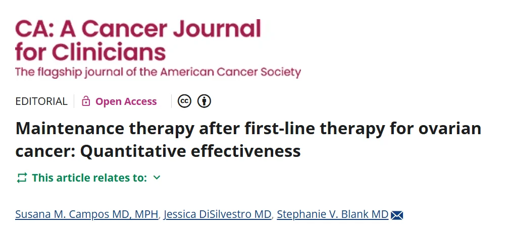 Terapia de mantenimiento tras el tratamiento de primera línea para el cáncer de ovario - ACS Journals 2 Terapia de mantenimiento