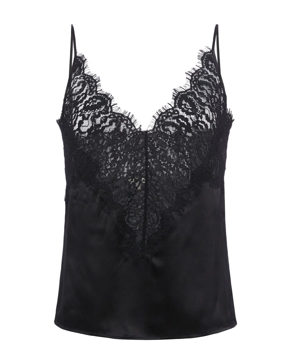 Camisola de encaje de seda Priya Camisola de encaje de seda Priya