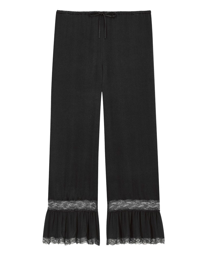 Pantalón con puños de encaje Pantalón con puños de encaje
