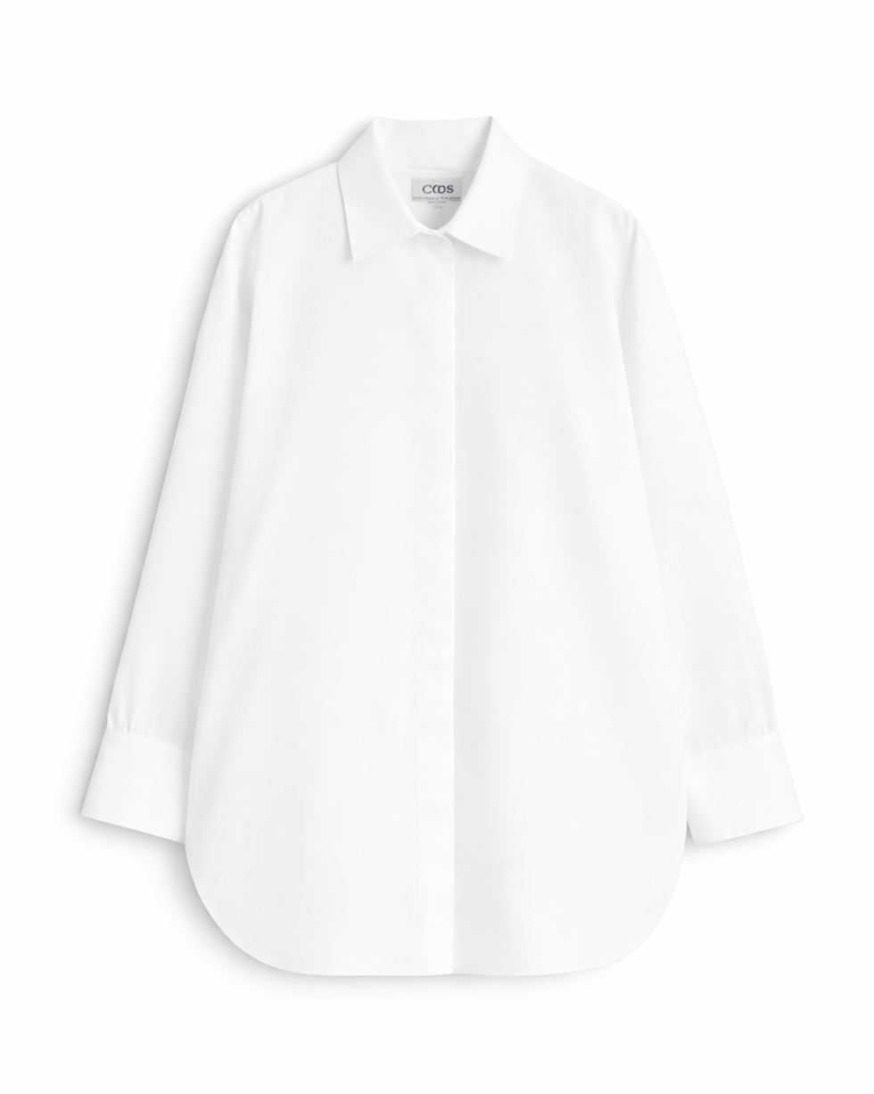 Camisa blanca de algodón a medida