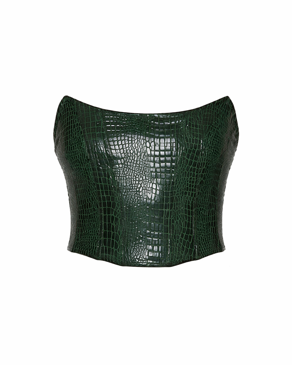 Top de gamuza artificial tawny