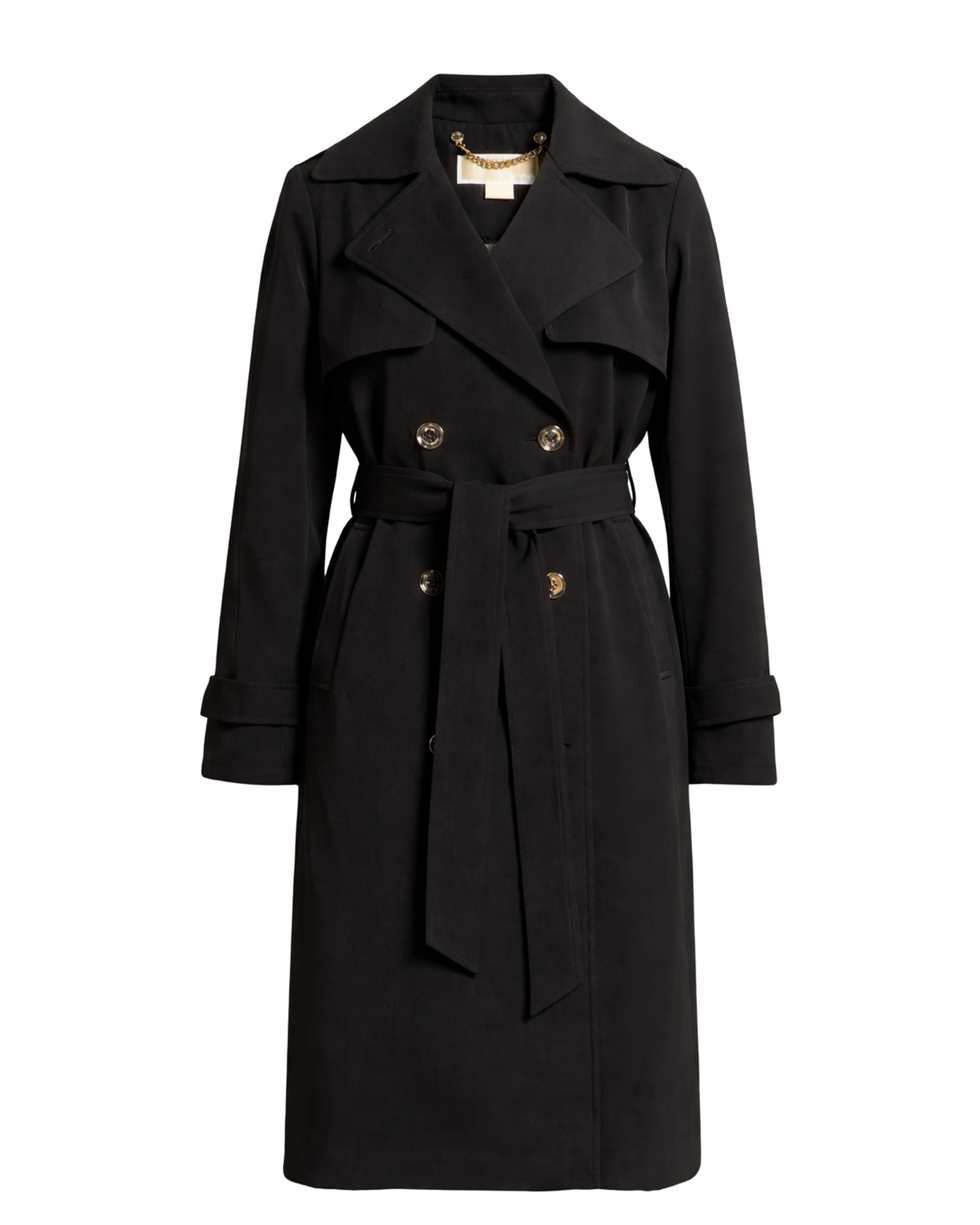 Gabardina con corbata en la cintura
