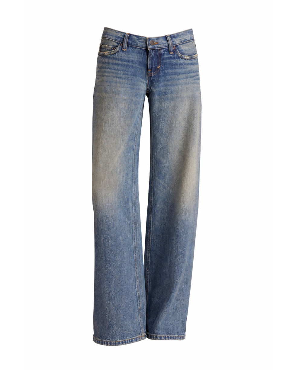 Jeans anchos de talla ultra baja