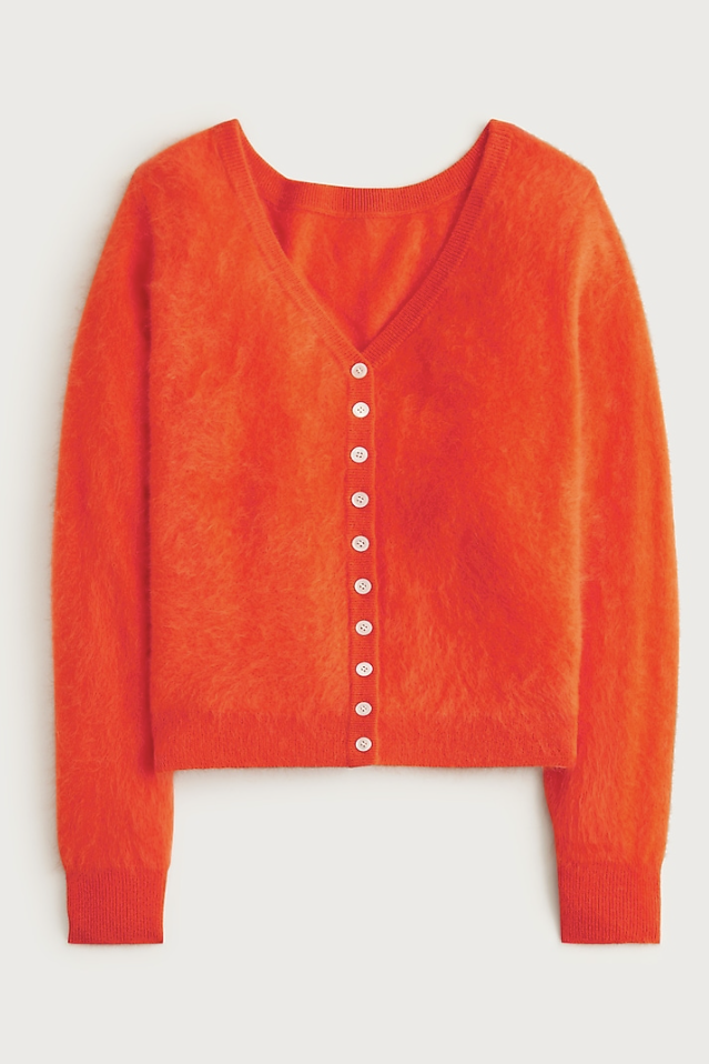 J.Crew, cardigan reversible de ajuste relajado de cachemira cepillado