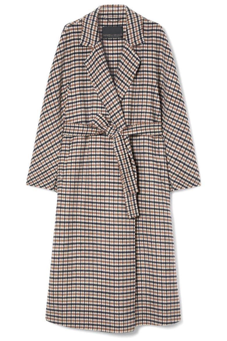 Deremi Check Wool & Abrigo de mezcla de mohair