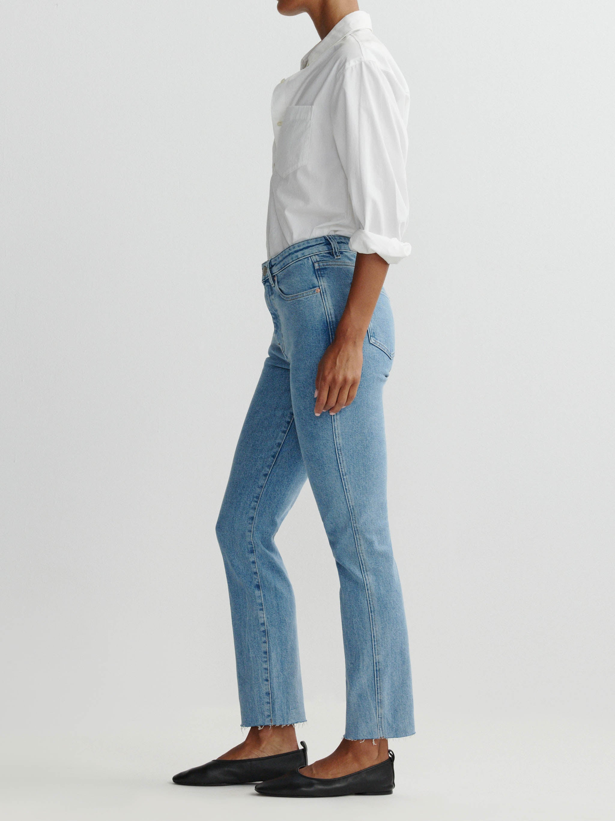 Kristy Cigarette High Rise 29" Jeans | Mar Adriático - 23 / Mar Adriático