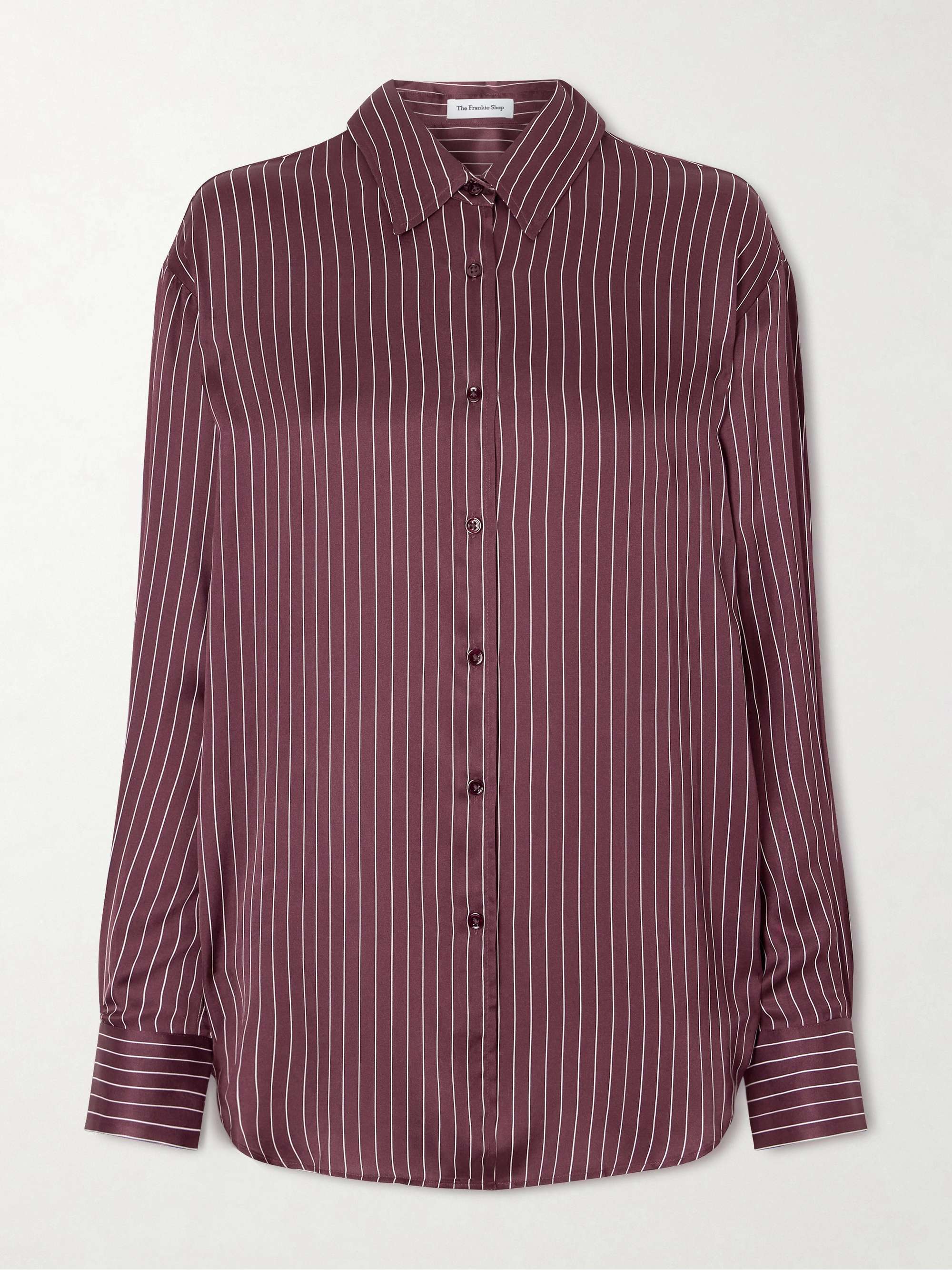 Camisa de satén de rayas Peri