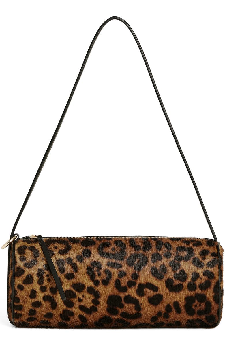 Bolsa de hombro cilíndrica de gamuza Simona