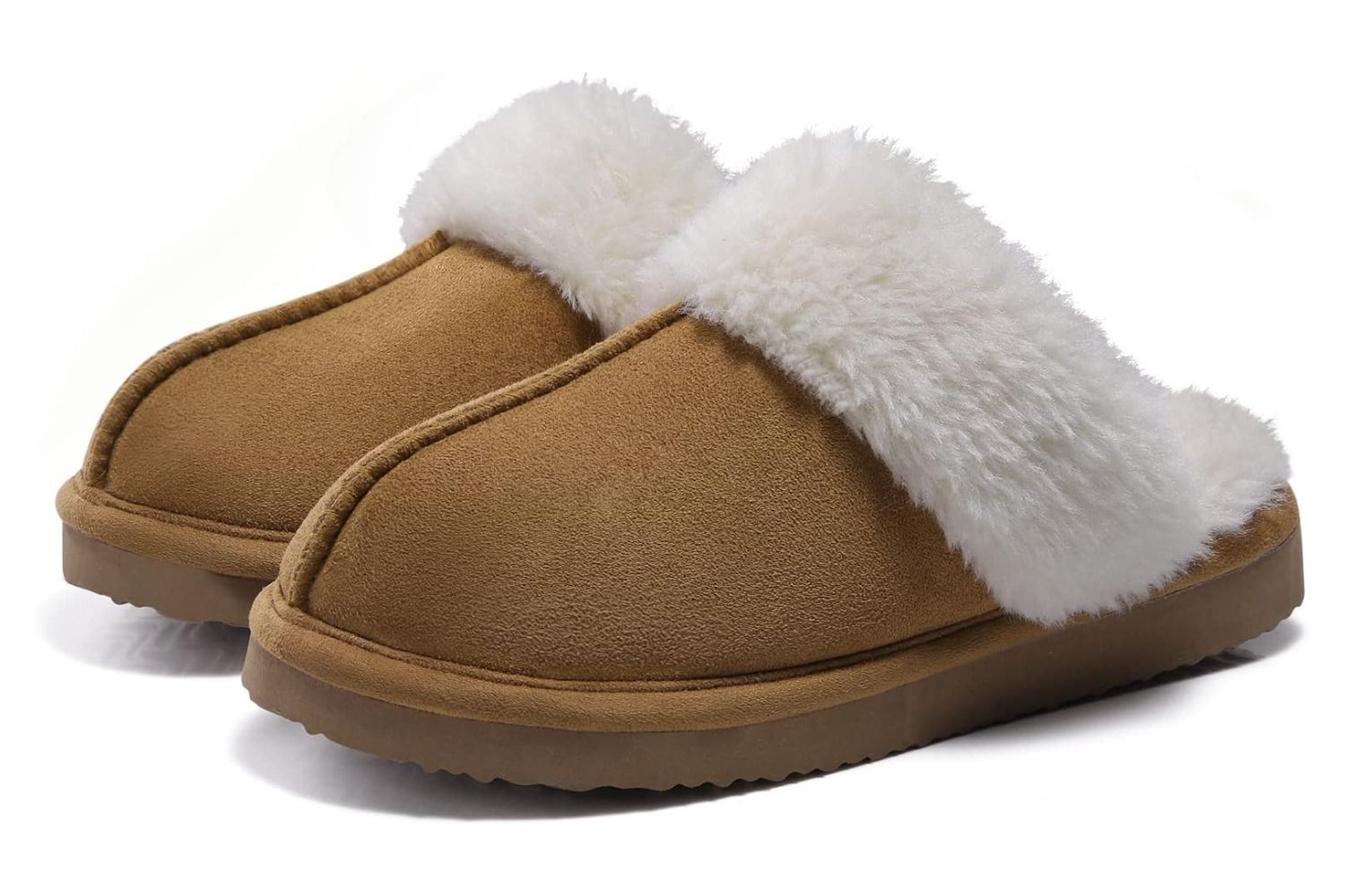 Zapatillas de espuma de memoria borrosas de litfun para mujer 