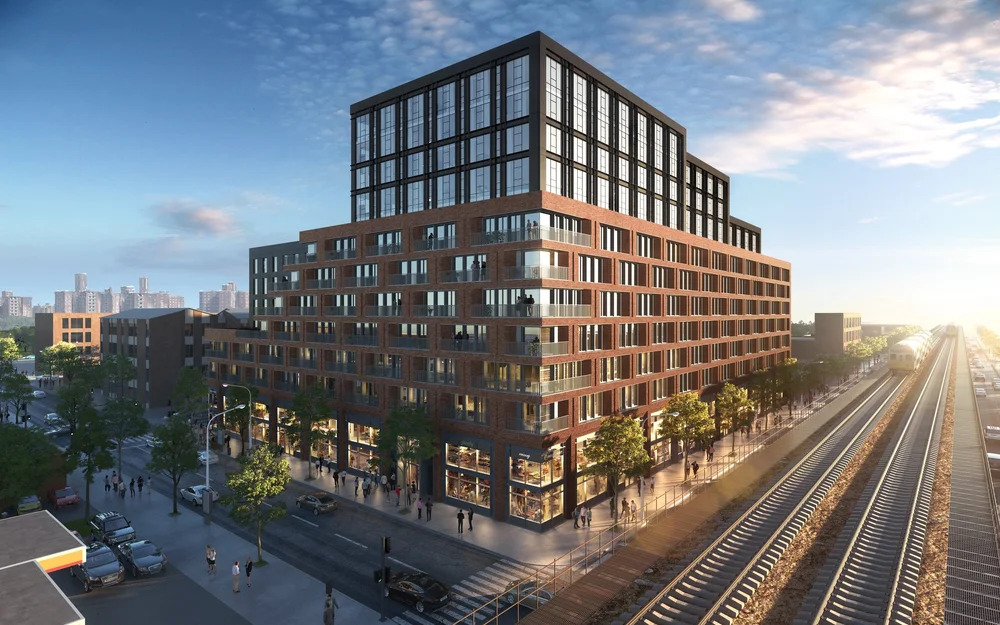 1720 Atlantic Avenue. Representación cortesía de IMC Architecture.
