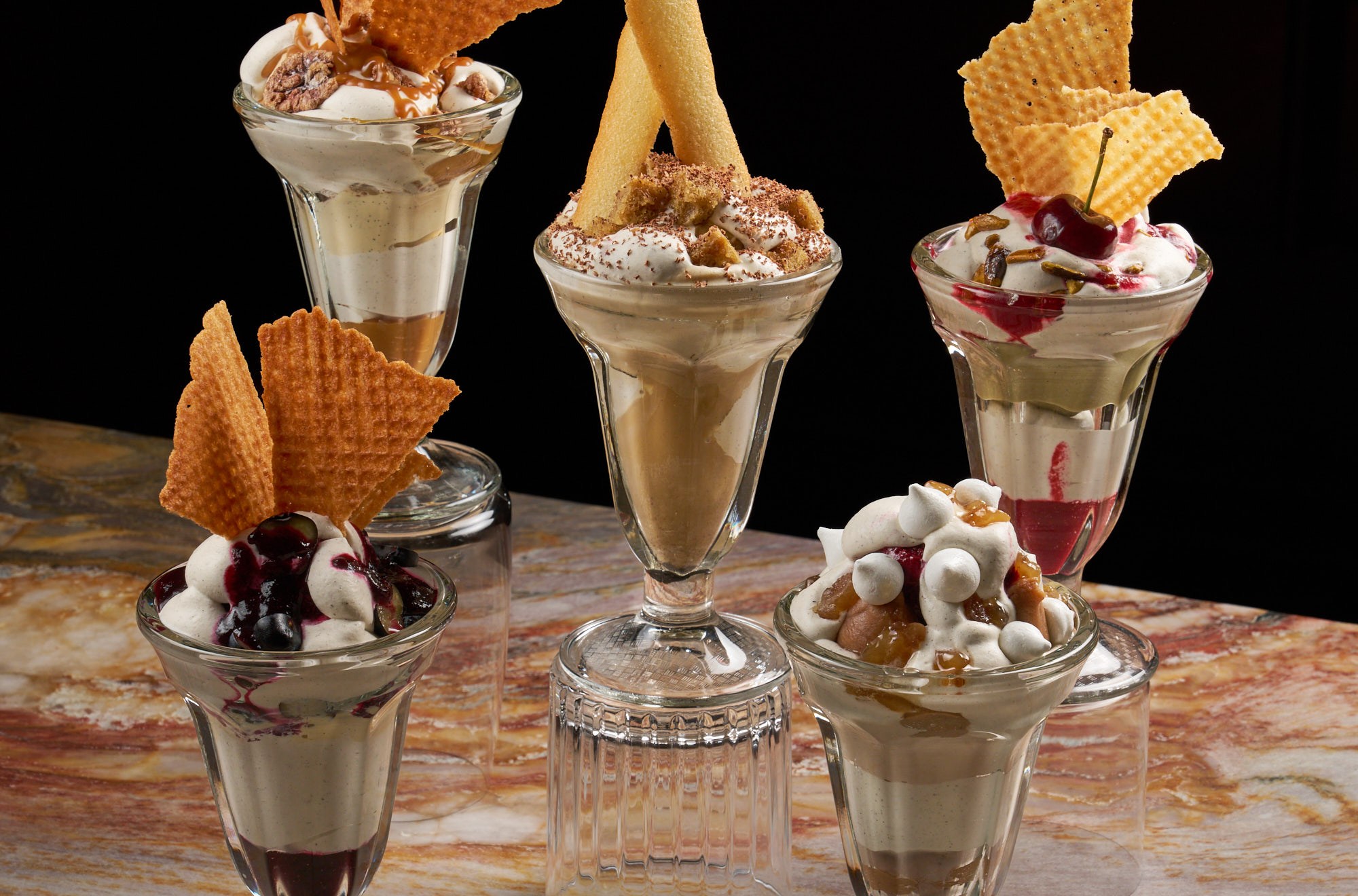 Sundaes de helado en Saverne.