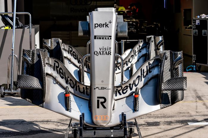 Detalle del hocico del Audi F1 Team