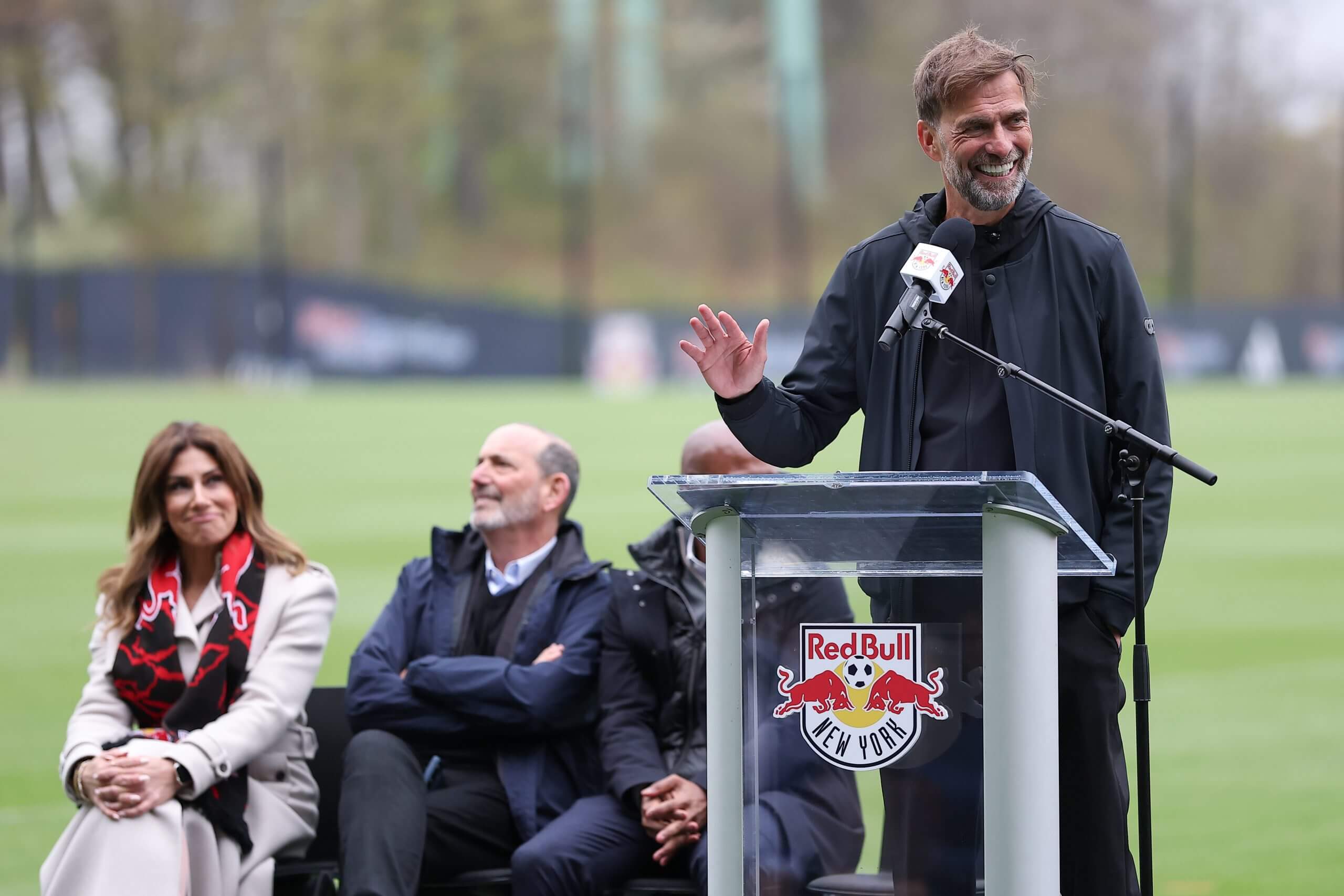 Jurgen Klopp en la apertura de la instalación de entrenamiento RBNY