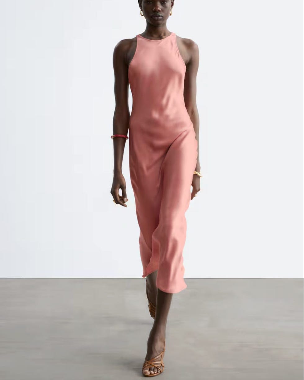 Vestido deslizante de satén