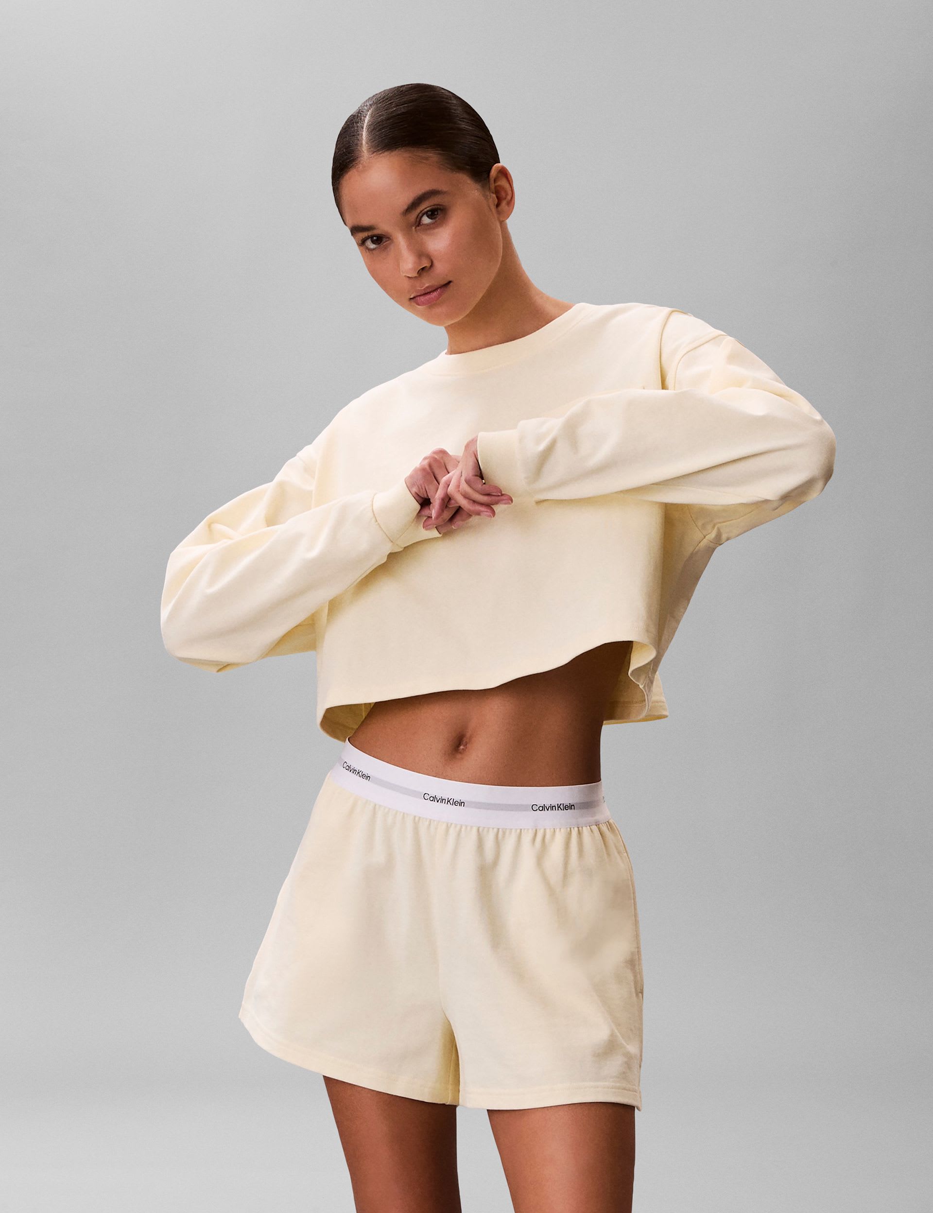 Pantalón corto de jersey de algodón puro con logotipo