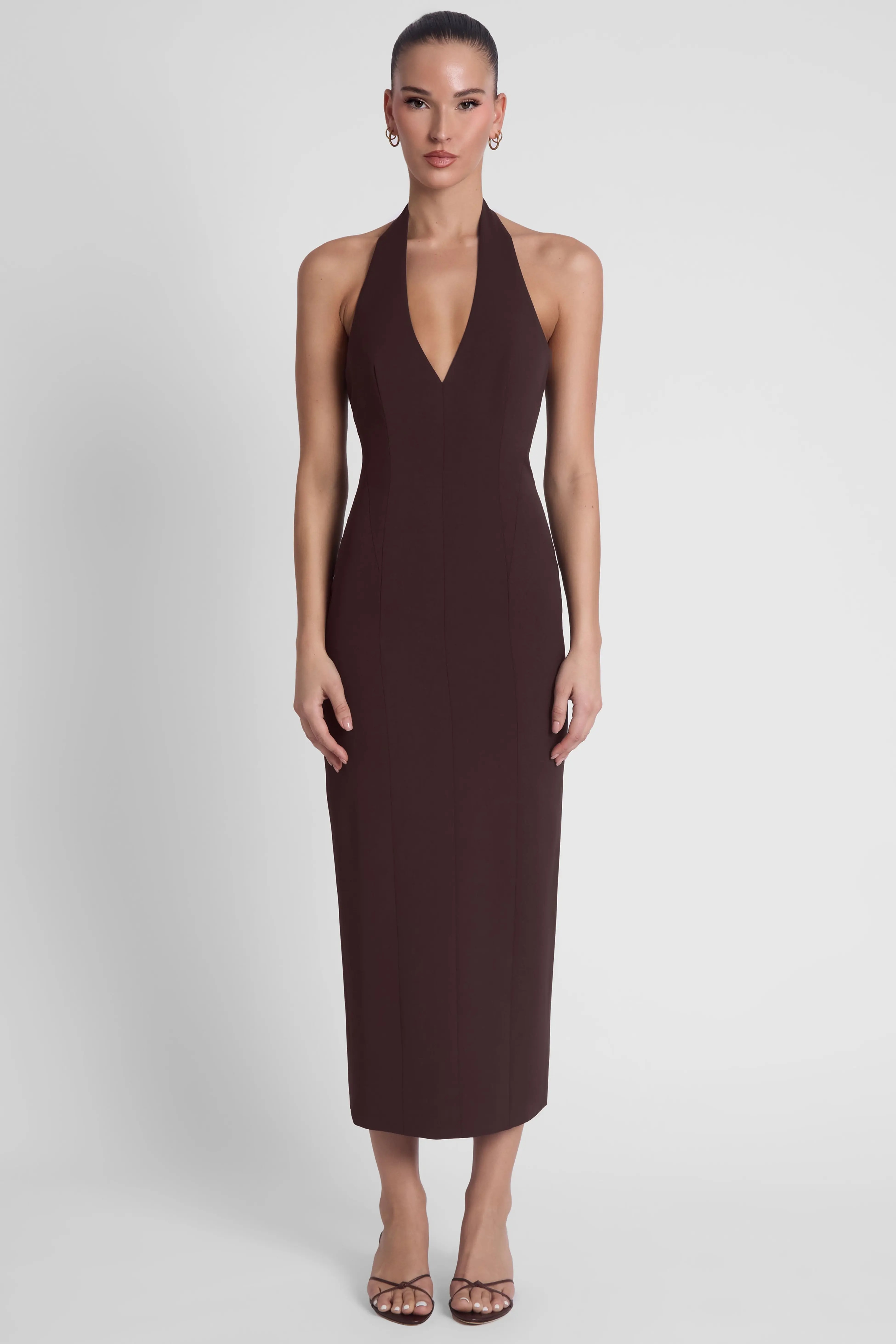 LEAU, Helena Halter Midi Dress