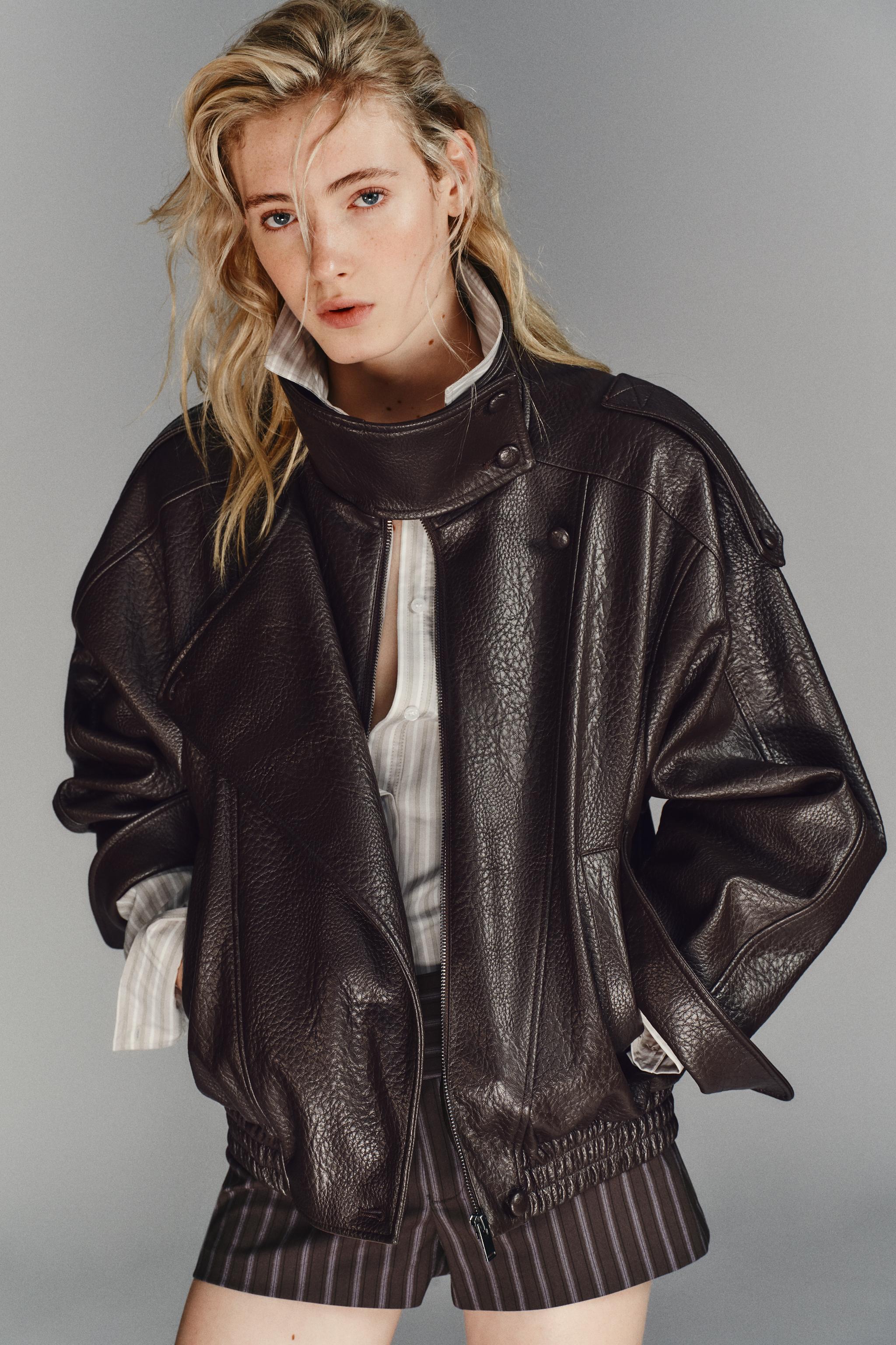 Chaqueta de piel sintética