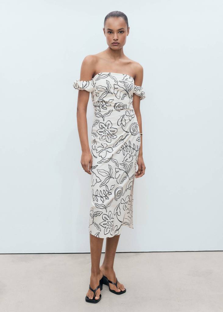 TRAJE FLORAL PALABRA DE HONOR de Mango Outlet.