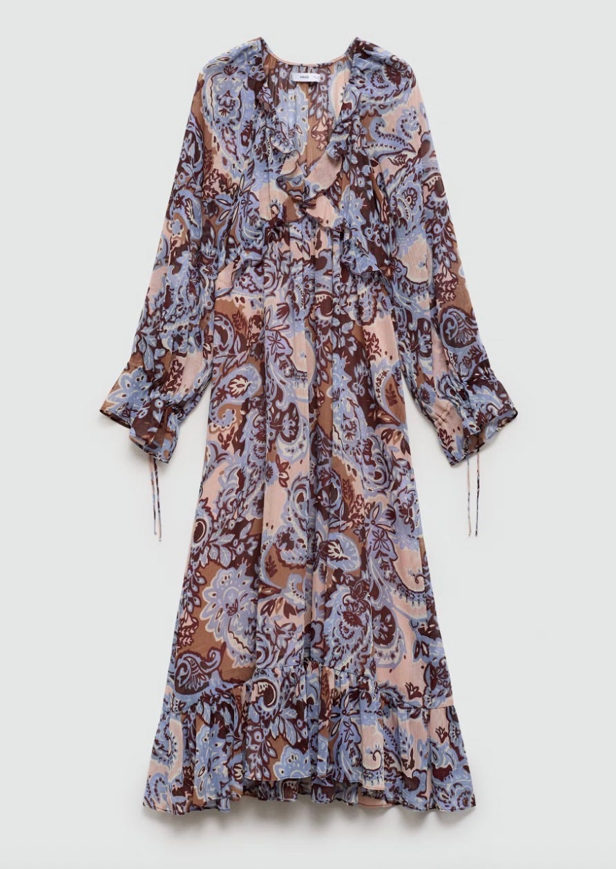 : Vestido paisley con volantes : Vestido paisley con volantes