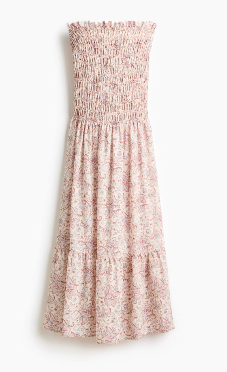 : Vestido con cuerpo de nido de abeja y estampado Paisley : Vestido con cuerpo de nido de abeja y estampado Paisley