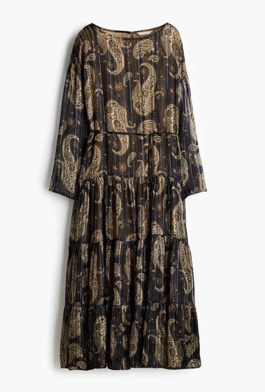 : Vestido de gasa con estampado Paisley : Vestido de gasa con estampado Paisley