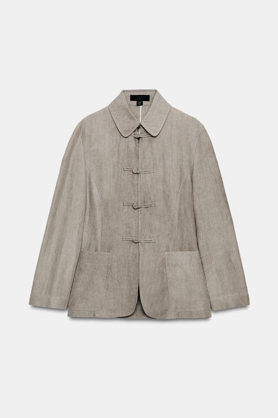 Chaqueta alamares en gris vigor