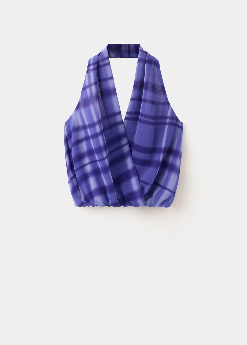 Top con estampado de cuadros