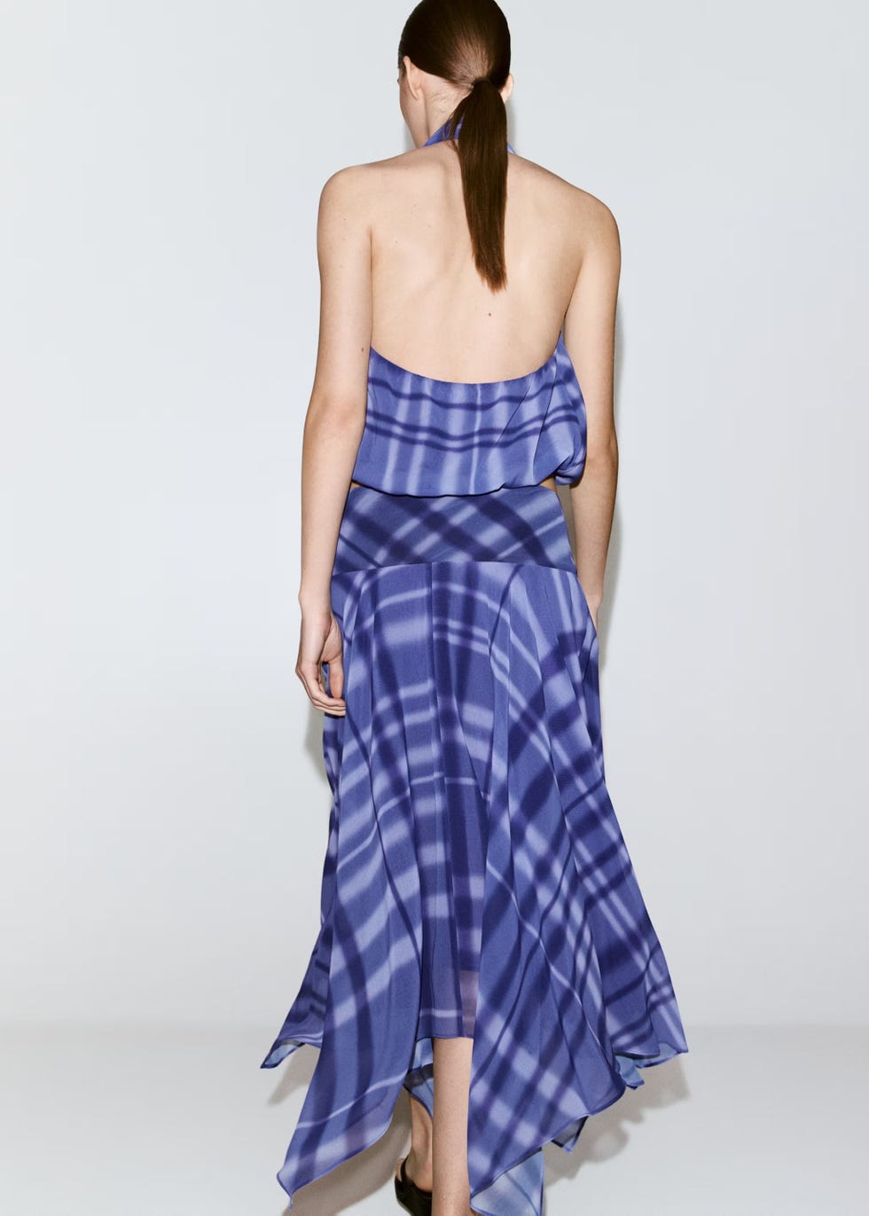 conjunto estampado cuadros mango